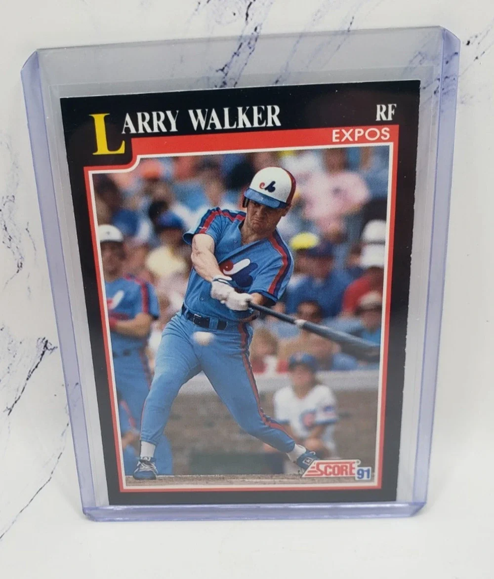 1991 Score Larry Walker Montreal Expos Baseball Card